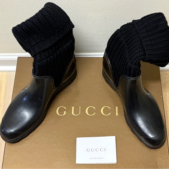 Authentic Women’s Gucci Lana Rubber Boots - Picture 7 of 9